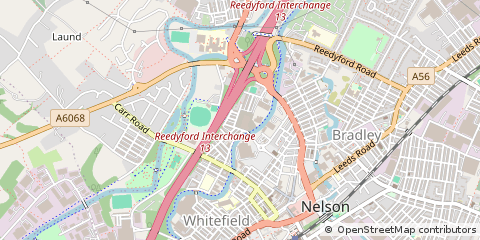 Map of Nelson, Lancashire