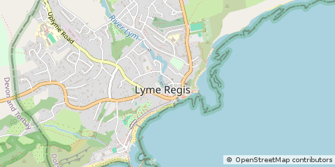 Map of Lyme Regis, Dorset