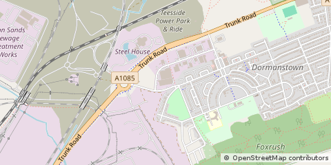 Map of Redcar, Cleveland
