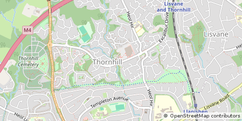 Map of Cardiff, South Glamorgan