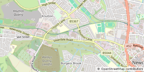 Map of Newcastle, Staffordshire