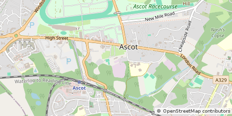 Map of Ascot, Berkshire