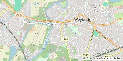 Map of Weybridge