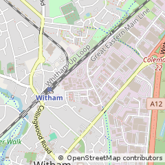 Map of Witham, Essex