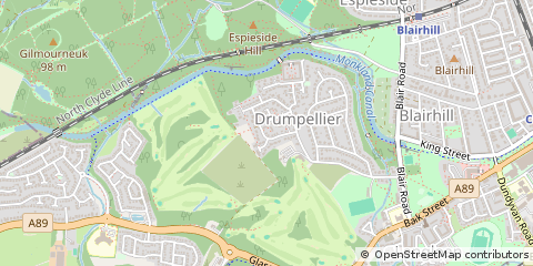 Map of Coatbridge, Lanarkshire