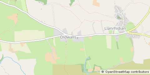 Map of Llanrhidian