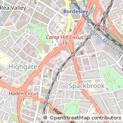 Map of Highgate, Birmingham