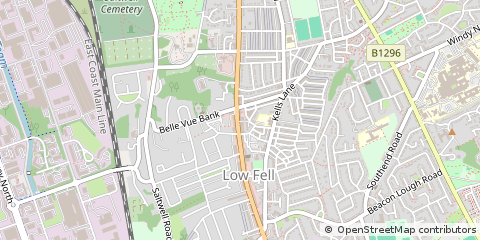 Map of Gateshead, Tyne and Wear