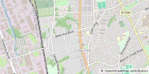 Map of Gateshead, Tyne and Wear