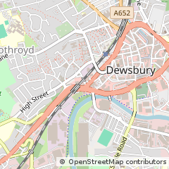 Map of Dewsbury, West Yorkshire
