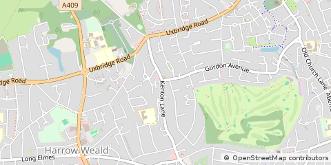 Map of Stanmore, Middlesex