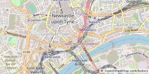 Map of Newcastle Upon Tyne