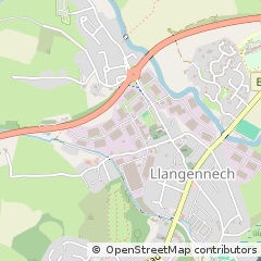 Map of Llanelli, Dyfed