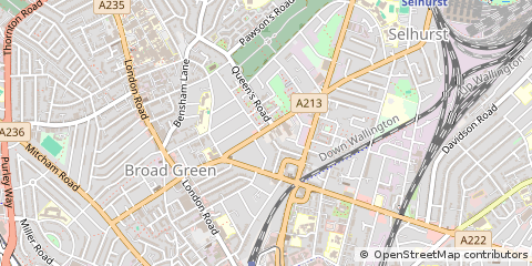 Map of Croydon, Surrey