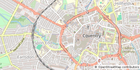 Map of Coventry, West Midlands