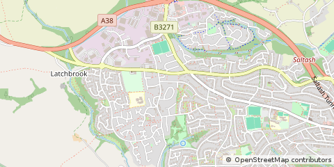 Map of Saltash, Cornwall