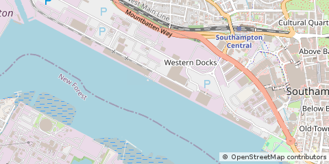 Map of Southampton, Hampshire