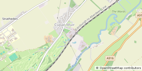 Map of Cupar, Fife