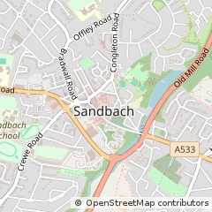 Map of Sandbach, Cheshire
