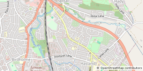 Map of Chesterfield, Derbyshire