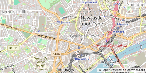 Map of Newcastle Upon Tyne