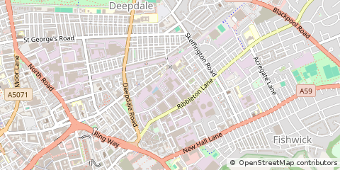 Map of Preston, Lancashire
