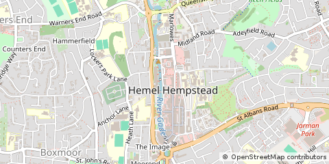 Map of Hemel Hempstead, Hertfordshire