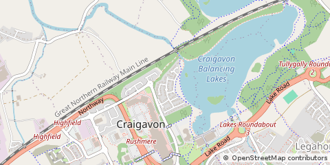 Map of Craigavon, Co Armagh