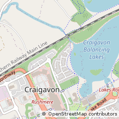 Map of Craigavon, Co Armagh