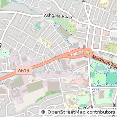 Map of Chesterfield, Derbyshire