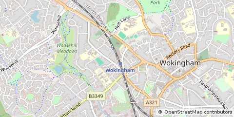 Map of Wokingham, Berkshire
