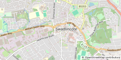 Map of Swadlincote