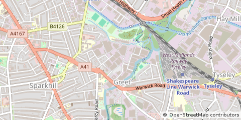 Map of Birmingham, West Midlands