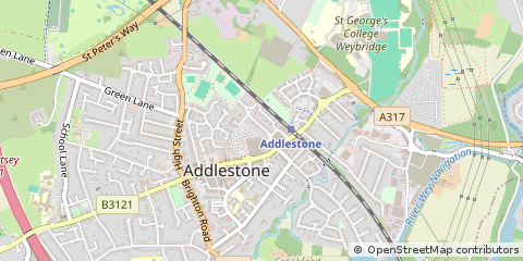 Map of Addlestone, Surrey