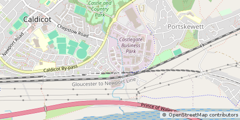 Map of Caldicot, Monmouthshire