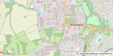 Map of Harlow, Essex