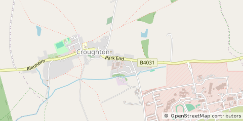 Map of Croughton, Northamptonshire