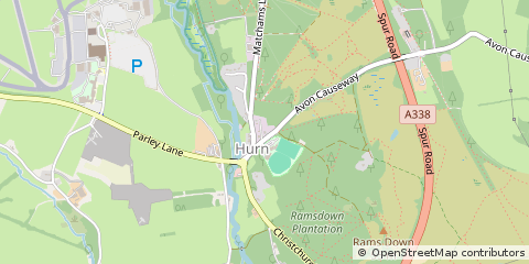 Map of Christchurch, Dorset