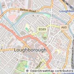Map of Loughborough, Leicestershire