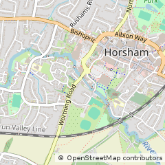 Map of Horsham, West Sussex