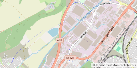 Map of Burton-on-Trent, Staffordshire