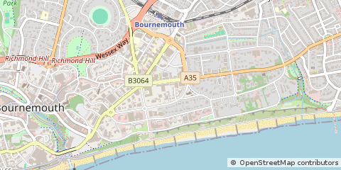 Map of Bournemouth, Dorset