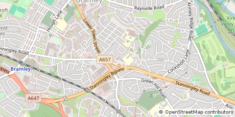 Map of Leeds, West Yorkshire