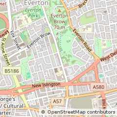 Map of Liverpool, Merseyside