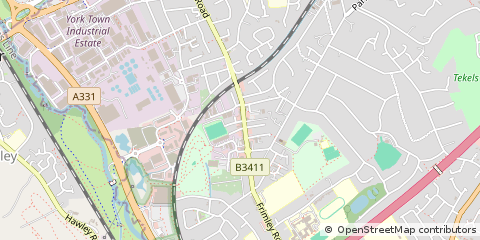 Map of Camberley, Surrey