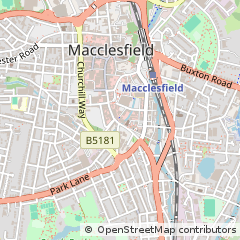 Map of Macclesfield, Cheshire