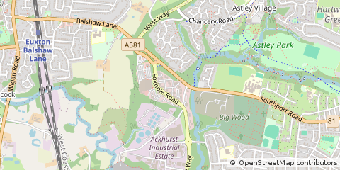 Map of Chorley, Lancashire