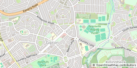 Map of Leeds, West Yorkshire