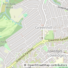 Map of Sheffield, South Yorkshire