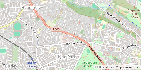 Map of West Yorkshire